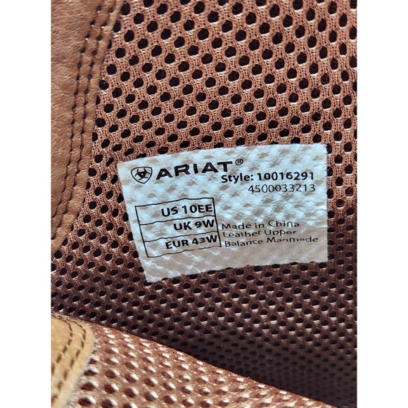 Ariat Size 10 EE Brown Boots Western Cowboy Square Toe Biker 10016291 Flaw main image 14